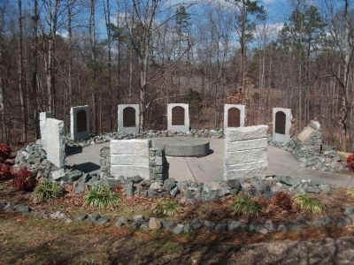 Millstone and Circle of Granite Markers Photo, Click for full size